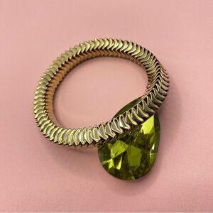Vintage Gold Metal Roll On Bangle Bracelet